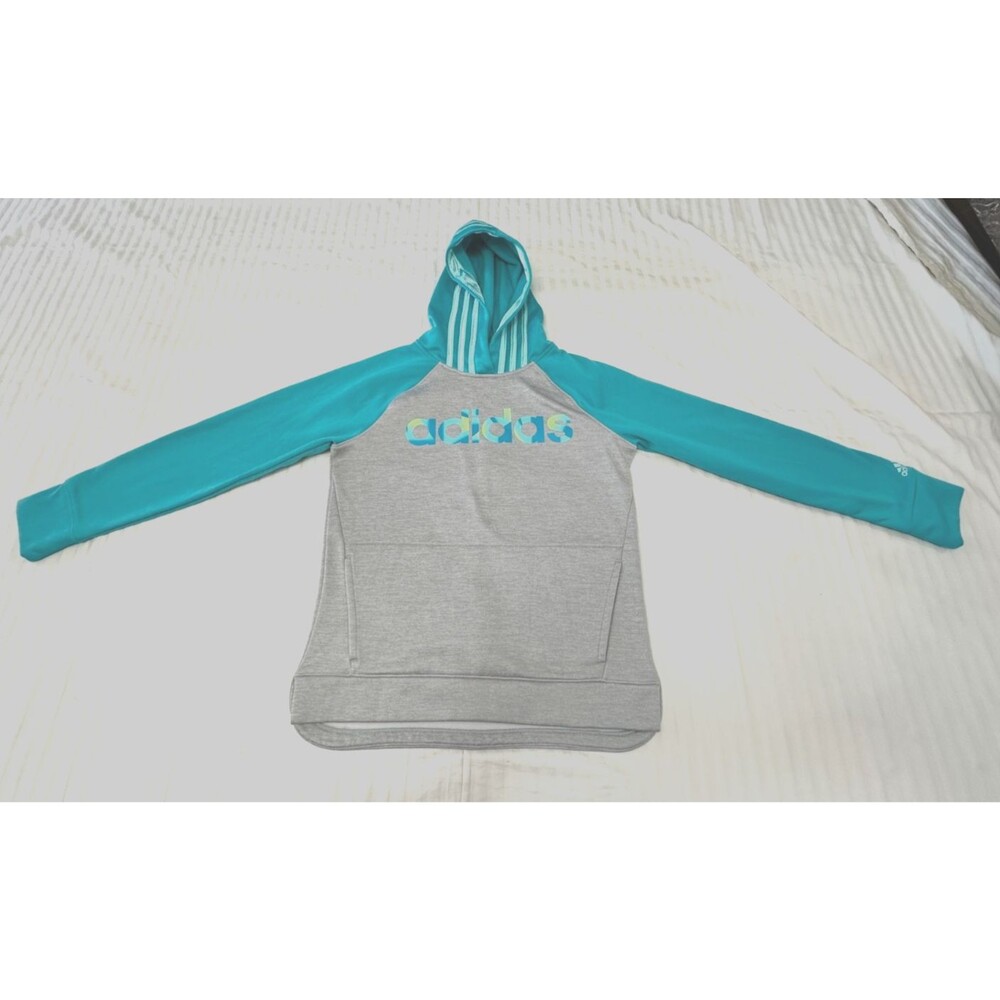 ADIDAS GIRLS HOODED HOODIE SIZE L 12-14